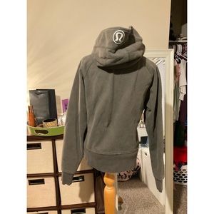 Army green lululemon athletica sweat jacket size M
